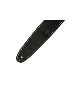 Genuine Fender 2.5" Wide Ball Glove Leather Adjustable Guitar Strap - Black