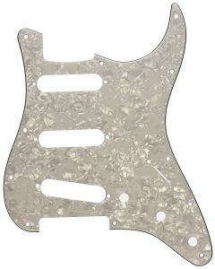 Genuine Fender American STD Stratocaster Pickguard, 11-Hole - WHITE PEARL MOTO