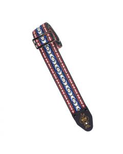 D'Andrea ACE 11 Vintage Reissue Bohemian Blue Adjustable 2" Wide Guitar Strap