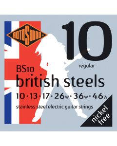 Rotosound BS10 British Steels 6-String Electric Guitar Strings, 10-46