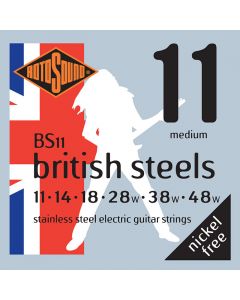 Rotosound BS11 British Steels 6-String Electric Guitar Strings, 11-48