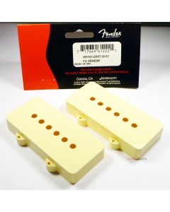 Genuine Fender Jazzmaster Aged White Guitar Pickup Covers - Set of 2