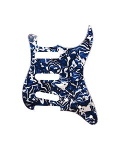 D'Andrea Pro Stratocaster/Strat 11-Hole Guitar Pickguard- Blue Swirl, DPP-ST-BSP