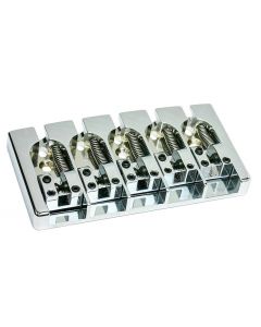 Hipshot A-Style 5-String Aluminum Bass Bridge .708" String Spacing - CHROME