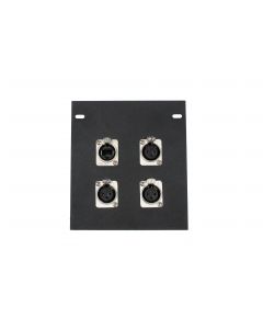 Elite Core FB4-NE8FD Recessed Stage Pocket Floor Box w/ 3 XLR, 1 EtherCon Cat5e