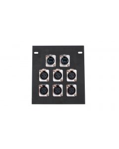 Elite Core FB8-2NE8FD Recessed Stage Pocket Floor Box w/ 6 XLR, 2 EtherCon Cat5e