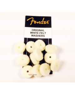 Genuine Fender Original Strap Button White Felt Washers - Package of 12