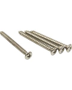 DiMarzio SET OF 4 Guitar/Bass Neck Plate Mounting Screws, Phillips Head, NICKEL