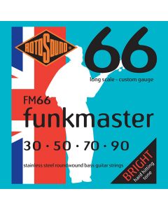 Rotosound FM66 Long-Scale 4-String Funkmaster Bass Strings Set, 30-90