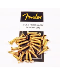 Genuine Fender Guitar GOLD Pickguard Mounting Screws - Package of 24