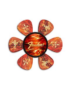 Thalia X Fender Pick Puck, Guitar Pick Holder, Tortoise/Gold Perine Logo