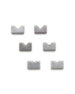 Hipshot (6) KickAss Stainless Steel Saddle Inserts Set, Notched, 5KS00N