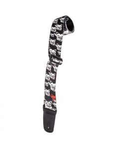 Henry Heller Sublimination Series, 2" Wide Guitar Strap, Good Luck Cats