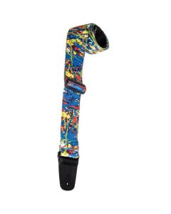 Henry Heller Sublimination Series, 2" Wide Guitar Strap, Paint Splatter