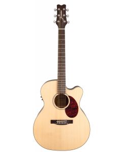 Jasmine JO37CE-NAT Solid-Top Orchestra Acoustic-Electric Guitar