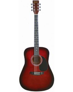 Lauren LA125 6-String Dreadnought Acoustic Guitar - Brown, Brownburst Finish