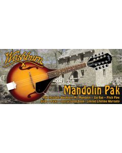 Washburn M1K A-Style Beginner Mandolin Start Package, Sunburst Finish