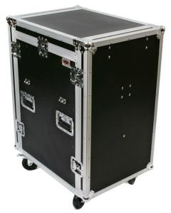 OSP 20-Space ATA Mixer/Amp Rack Flight Tour Road Case with Table - MC12U-20SL