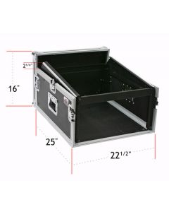 OSP 4-Space ATA Mixer Rack Road Tour Flight Case 12-Space Depth - MC12U-4