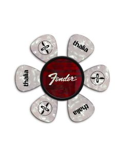 Thalia X Fender Pick Puck, Guitar Pick Holder, Red Angel Wing/Perine Logo