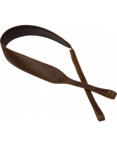 Genuine Fender Paramount Leather BANJO Strap, Brown - 099-0614-021