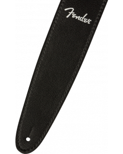 Genuine Fender Vegan Leather Guitar Strap, Black, 2.5"