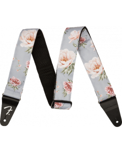 Genuine Fender 2" Floral Guitar Strap, Gray, 099-0638-043