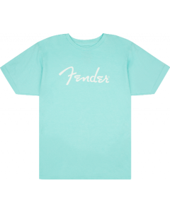 Genuine Fender Guitars Spaghetti Logo T-Shirt, Daphne Blue, M, MEDIUM