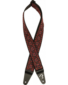 Genuine Fender 2" Pasadena Woven Guitar Strap, Lattice Red