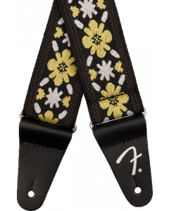 Genuine Fender 2" Pasadena Woven Guitar Strap, Yellow Clover