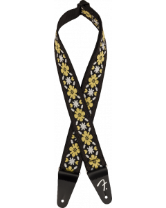 Genuine Fender 2" Pasadena Woven Guitar Strap, Yellow Clover