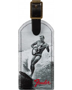  Genuine Fender Guitars Vintage Ad Luggage/Suitcase Tag, Surfer