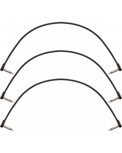 Fender Blockchain 16" Pedal Patch Cables, 3-pack, Angle/Angle