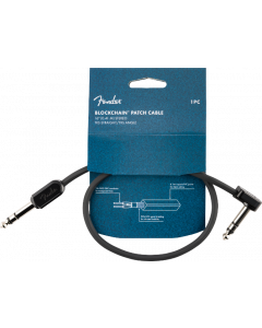 Fender Blockchain 16" Patch Cable, Stereo TRS, Straight/Angle