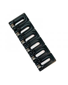 AxLabs String Surfer Brass Roller Bridge Saddles, Narrow, Black 