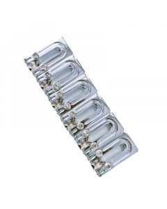 AxLabs String Surfer Brass Roller Bridge Saddles, Wide, Chrome