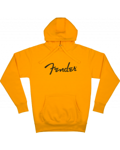 Genuine Fender Guitars Spaghetti Logo Hoodie, Butterscotch Blonde, S, Small