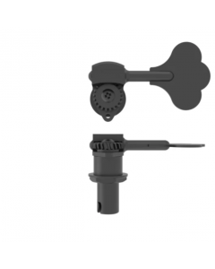 Hipshot 20675B Single Clover Key Ultralite® Bass Tuning Key 1/2"- Black