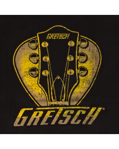 Gretsch Guitars Headstock Pick T-Shirt, Black, Small (S)