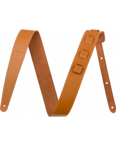 Genuine Fender 2'' Essentials Leather Guitar Strap, Tan, 099-0642-120