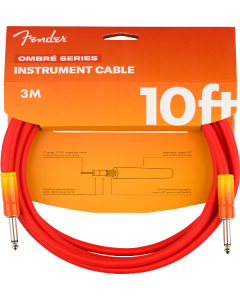 Genuine Fender Ombré Instrument Guitar Cable, Straight, 10', Tequila Sunrise