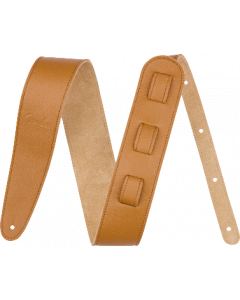 Genuine Fender Limited Edition Leather Guitar Strap, 2.5" Wide - LAUREL TAN