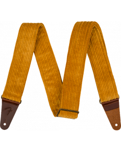 Genuine Fender Corduroy Guitar Strap, Blaze Gold, 2" Wide