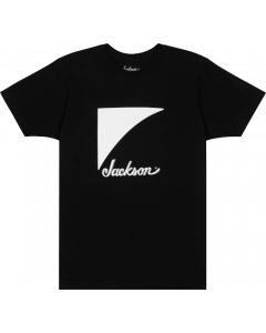 Jackson Guitars Shark Fin Logo T-Shirt, Black, M, MEDIUM