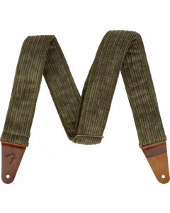 Genuine Fender Corduroy Guitar Strap, Antique Olive Green, 2" Wide