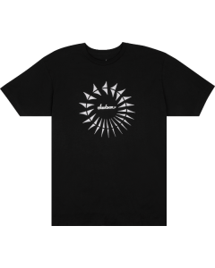  Jackson Guitars Circle Shark Fin T-Shirt, Black, S, SMALL