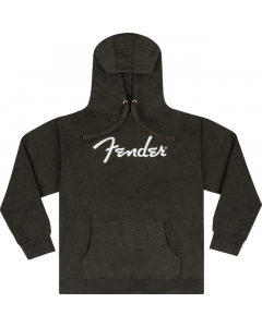 Fender Guitars Spaghetti Logo Hoodie/Sweatshirt, Gray Heather, L, LARGE