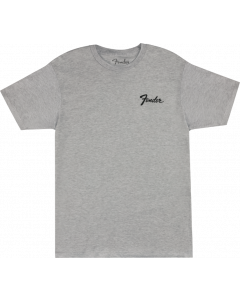 Genuine Fender Guitars Transition Logo Tee Shirt, Athletic Gray, Small (S)