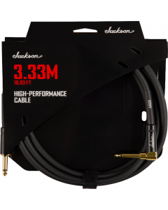  Jackson High Performance Guitar/Instrument Cable, Black, Right-Angle, 10.93' ft