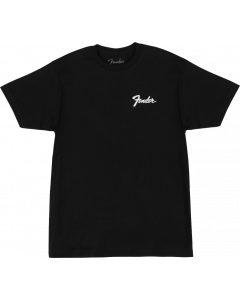 Genuine Fender Guitars Transition Logo Tee Shirt, Black, Small (S)